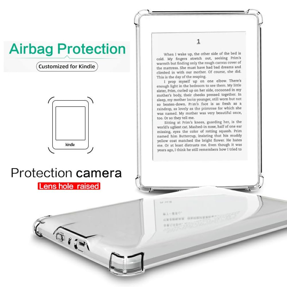 Transparente Schutzhülle für Amazon Kindle Fire HD7, HD8, HD10, 6., 7., 8., Papewhite Oasis 2022, 2023, ultradünn, TPU, weich, transparent, für Amazon Kindle Max (für Paperwhite 1/2/3 2012,