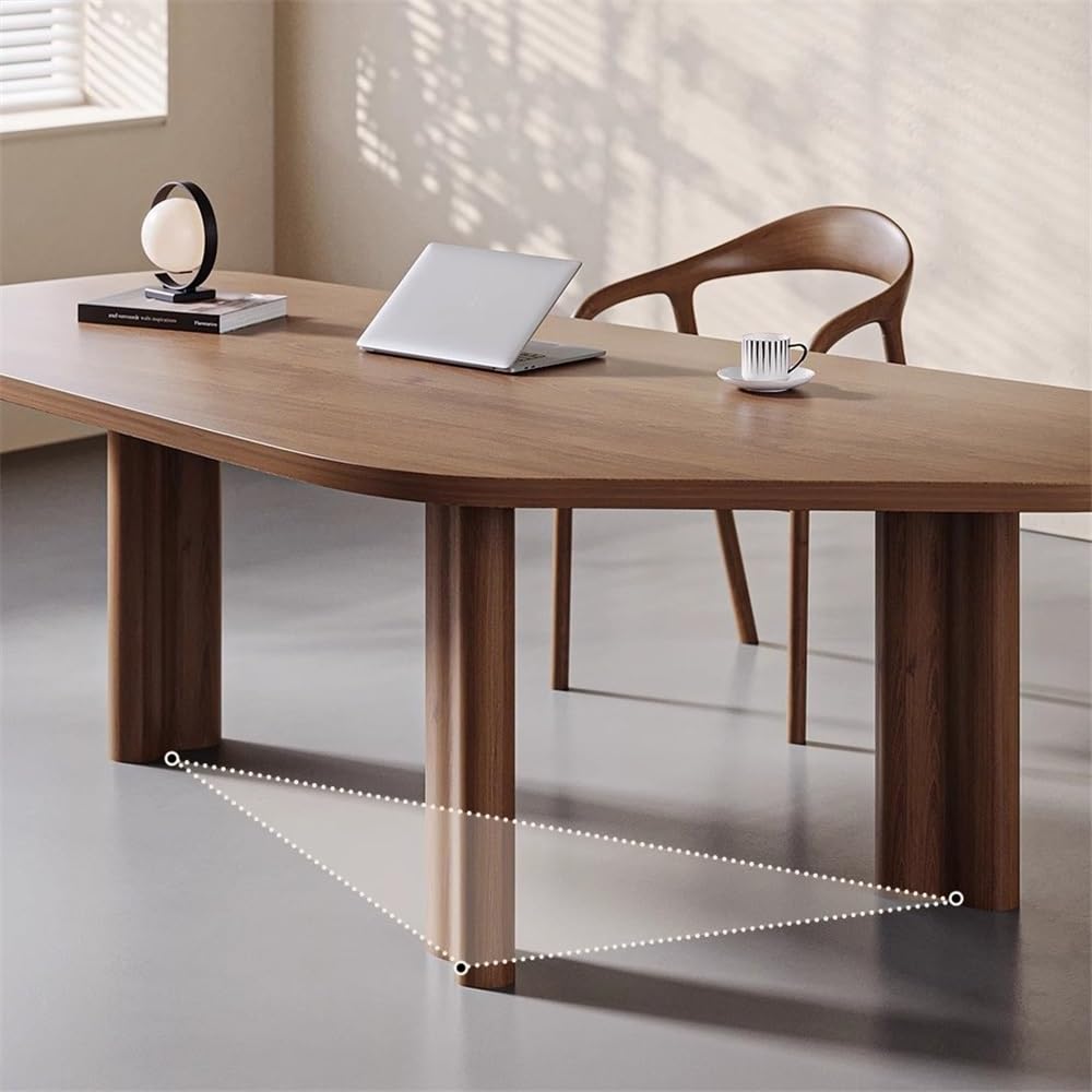 Table Bureau à domicile minimaliste moderne en bois massif irrégulier(L)