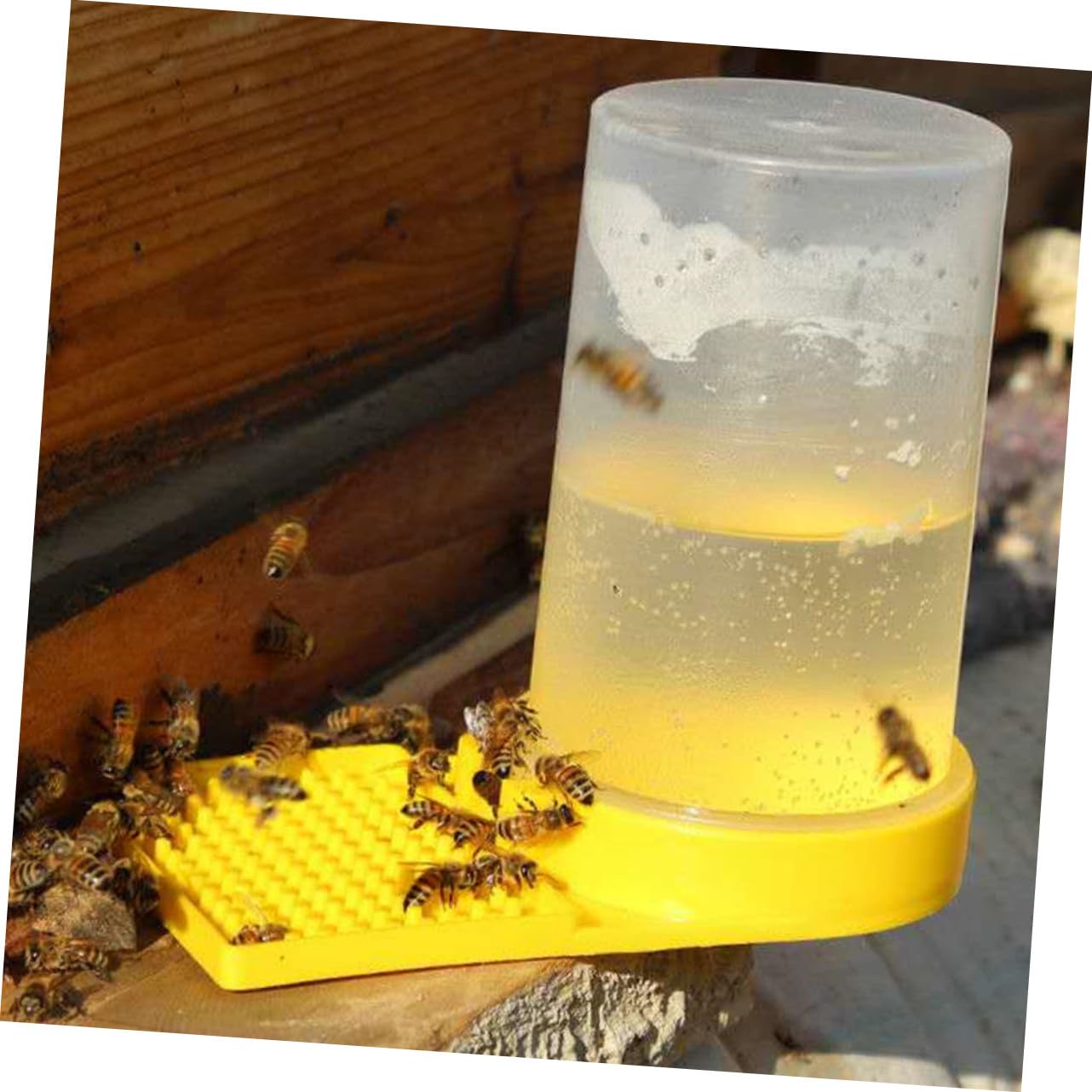 SEWACC Mangeoire à Abeilles pour Maison 2 Pièces en Plastique Facile à Nettoyer et Simple D'utilisation pour Apiculteurs Professionnels