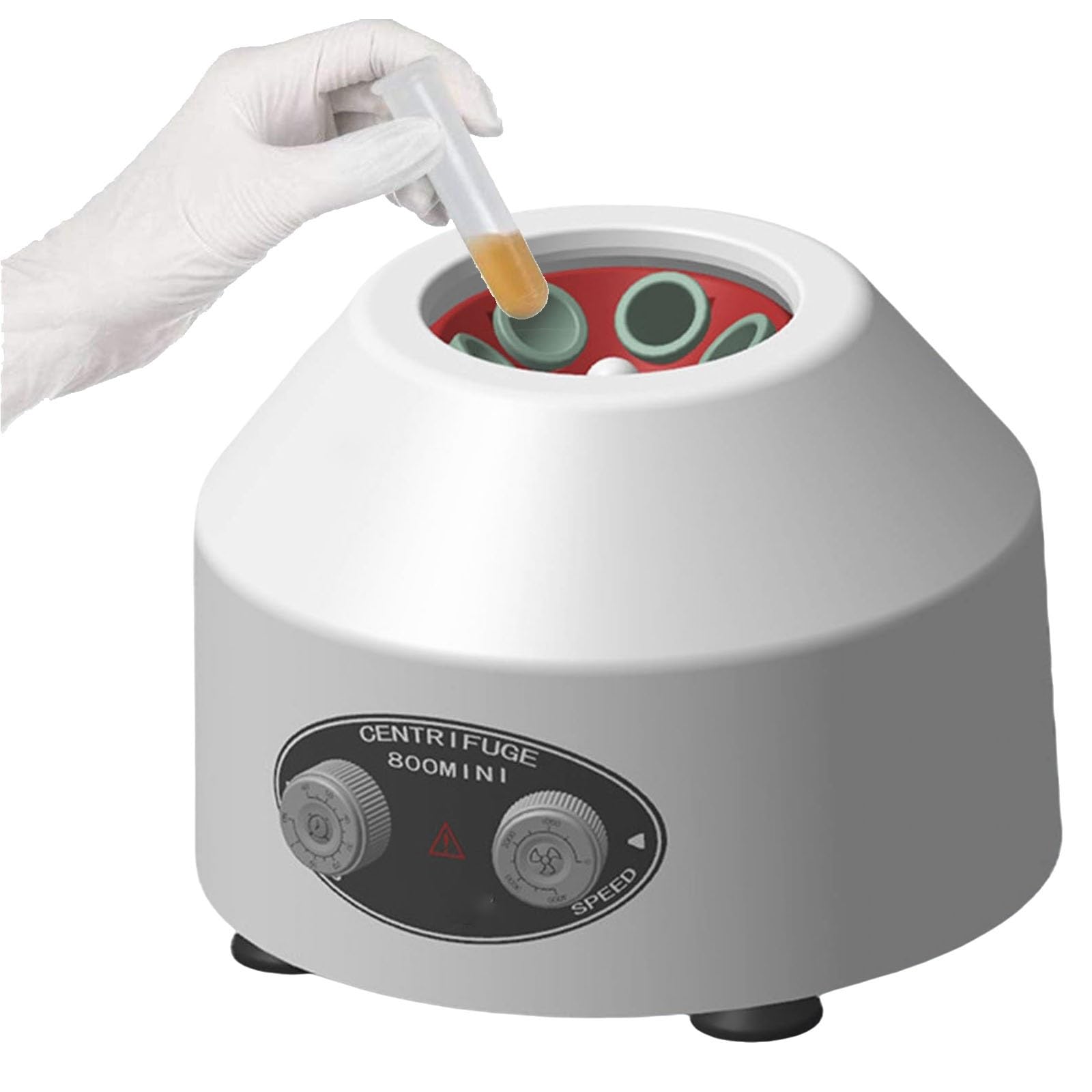 Centrífuga de Laboratorio, centrífuga de sobremesa, 4000 RPM, 1685 x g de Fuerza centrífuga con Temporizador de 0 a 60 min, 6 x 10 ml for Laboratorio, Ciencias Escolares