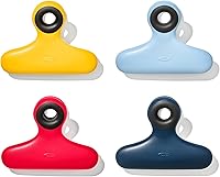 OXO Good Grips Magnetic Heavy-Duty Bag Clips, 4-Pack: Secure Fridge Storage for Fresh Kitchen Staples