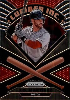 2020 Panini Prizm Lumber Inc. #5 J.D. Martinez Boston Red Sox Baseball Trading Card