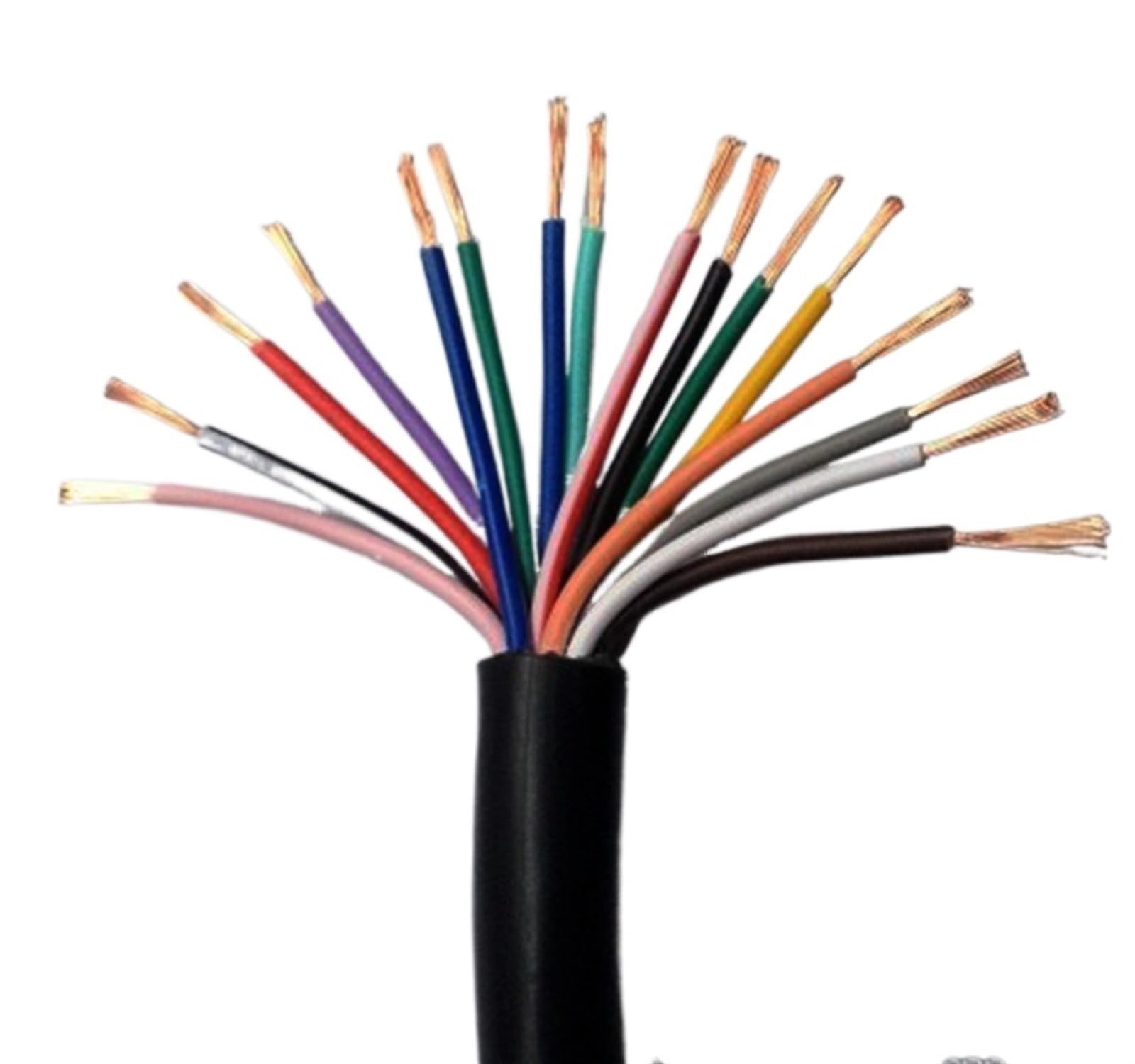 Cavo elettrico, Filo di rame conduttore 18AWG 0,75mm2 2 nuclei 3 nuclei 10 nuclei 18 nuclei Pin Cavo elettrico nero(18 cores 1Meters)