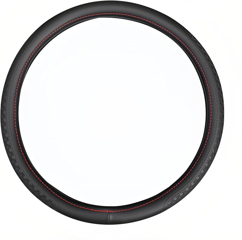 18 Inch Steering Wheel Cover for Semi Trucks - Premium Soft-Touch Faux Leather with No-Slip Grip, Fits Big Rig, RV & 18 Wheeler (Black, 18 inch)