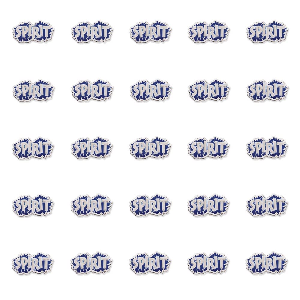 Anderson's Blue and Silver Poms Spirit Lapel Pin Pack, Set of 25, School Spirit, Awards