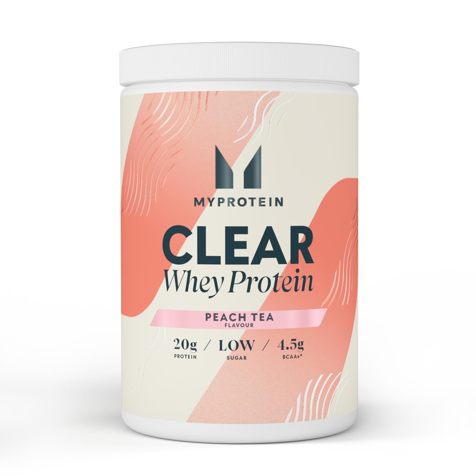 Myprotein Clear Whey Protein | Tè alla pesca | 20 g di proteine | Basso contenuto di zuccheri | 4,5 g di BCAA | Solo 85 kcal | Bevanda proteica rinfrescante per la crescita e il recupero muscolare