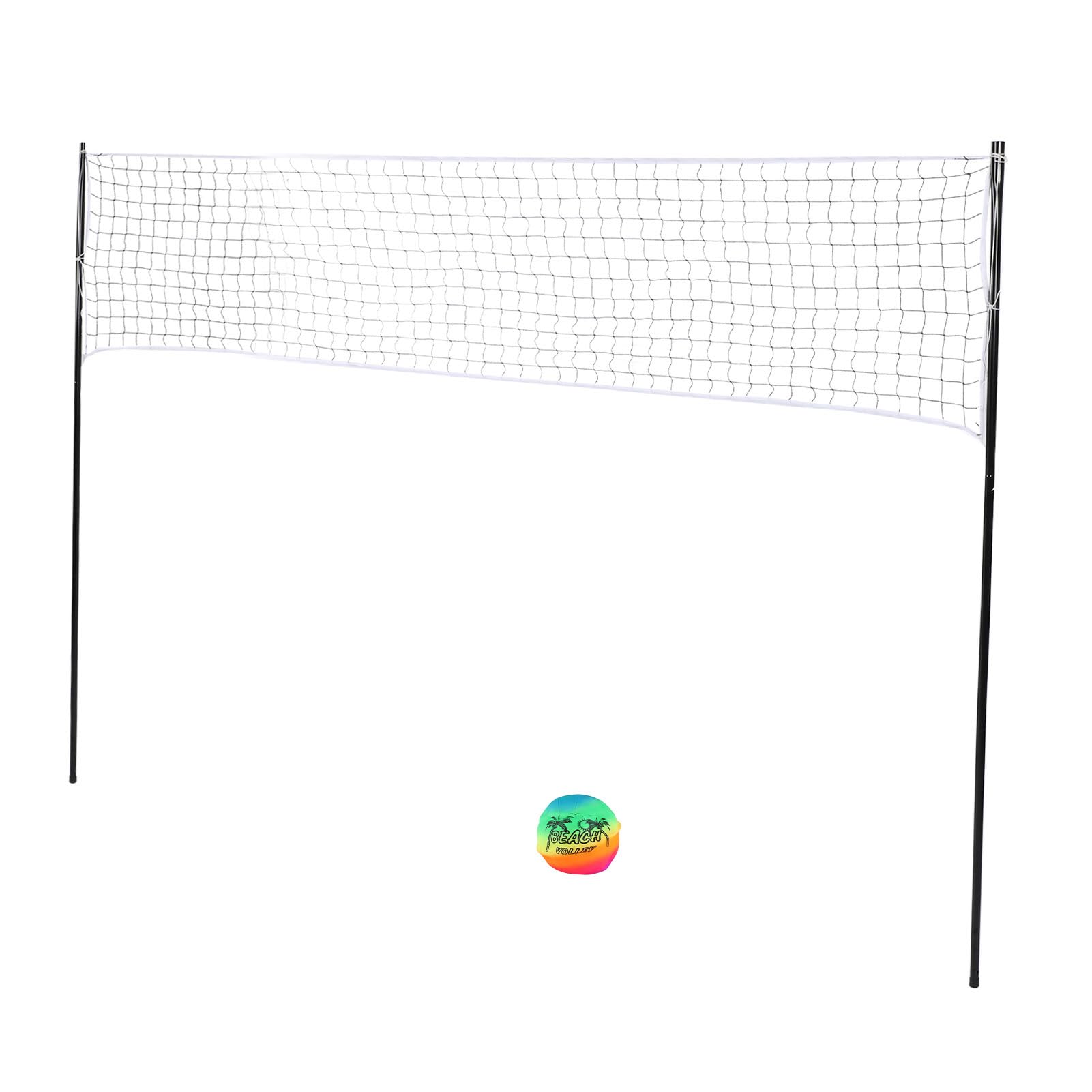 Volleyball Net, Beach Volleyball Net PE and Iron Portable Volleyball Set Professional Complete Net System Volleyball Net Outdoor for Outdoor Beach Backyard