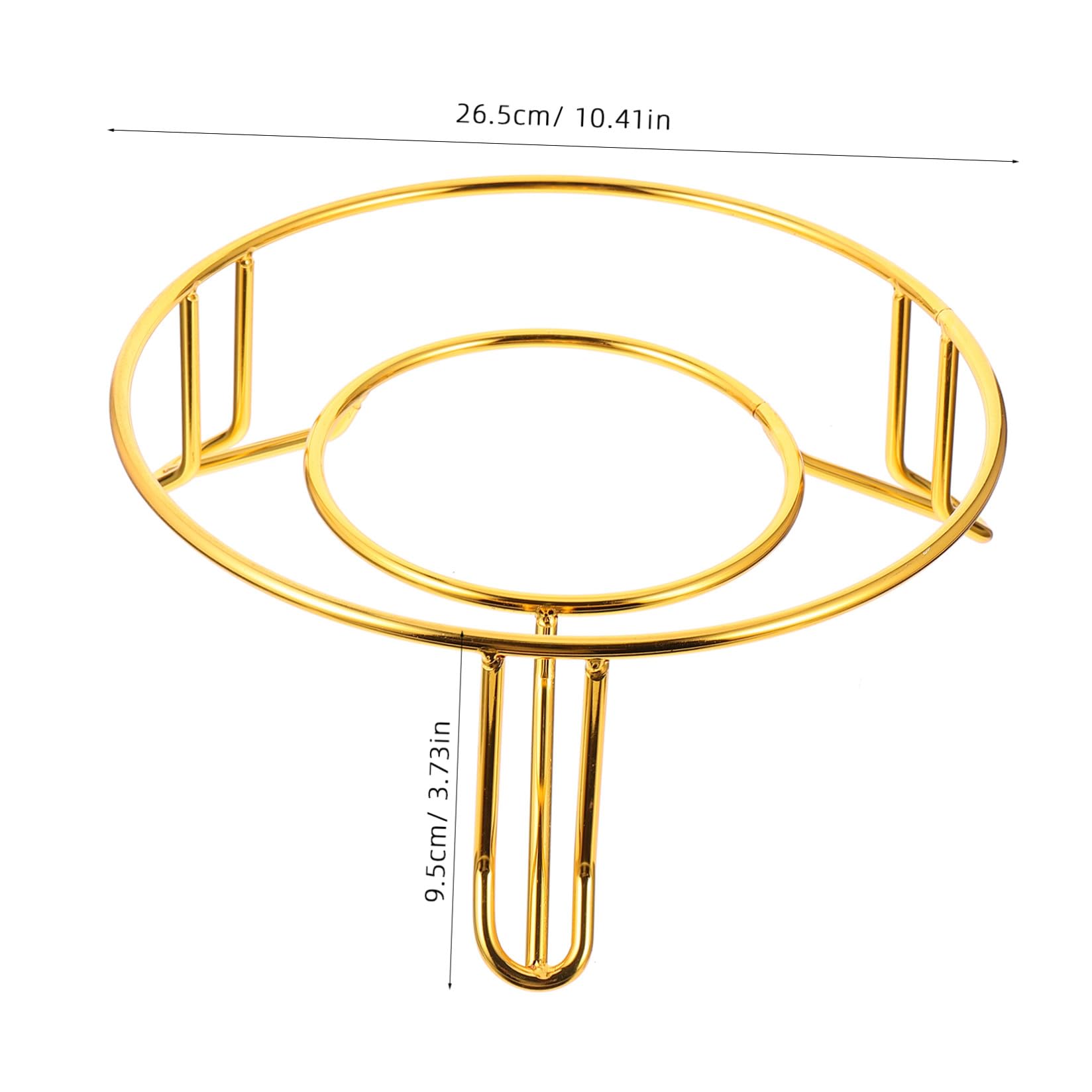 ULTECHNOVO Hitzebeständiger Metall küchen pfannenhalter Topfständer für Töpfe Pfannen Organizer Küchenregal Stabil Rostfrei Goldfarben Schutz für Tischplatten