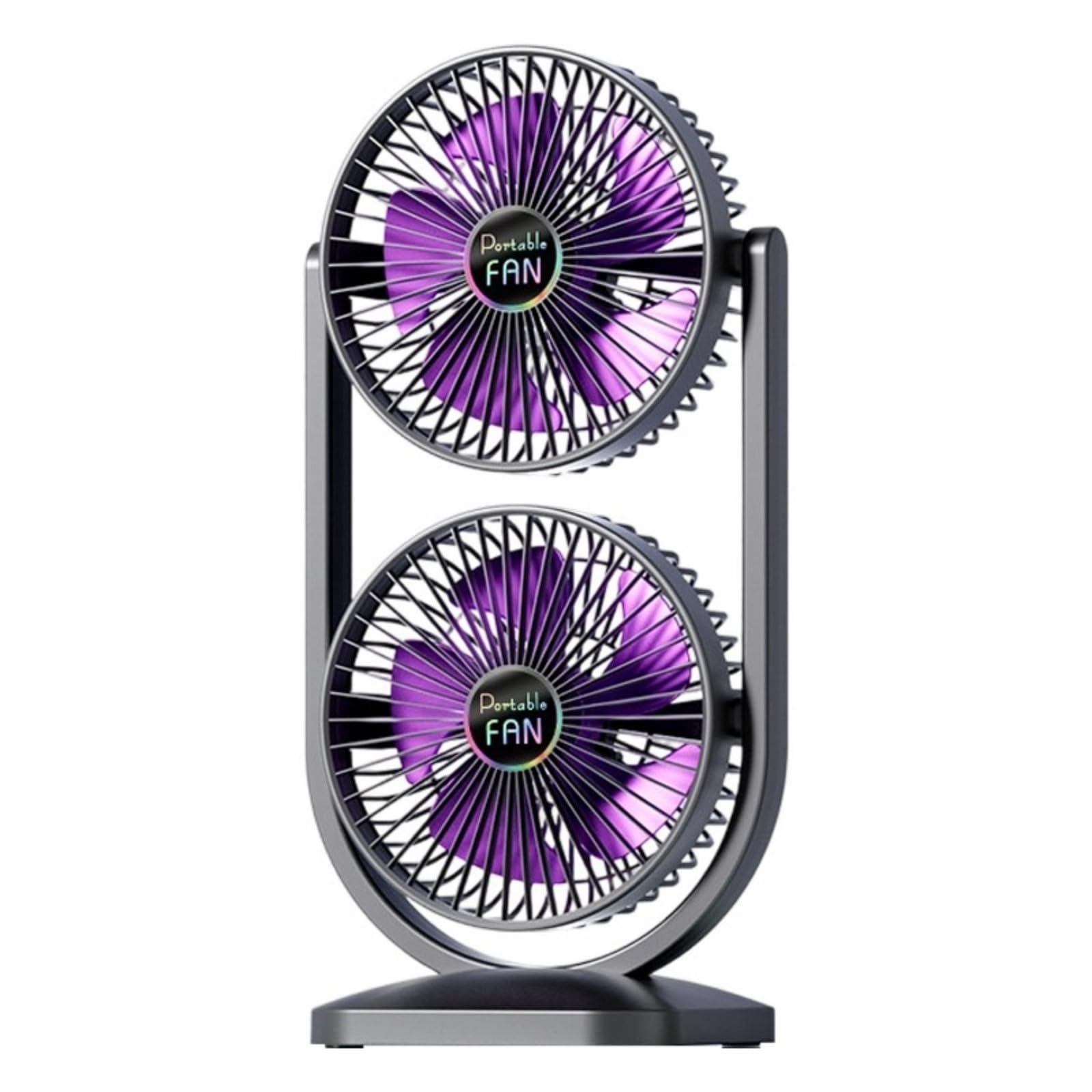 Elnwnnkc Head USB Rechargeable Fan 3 Speeds Portable Quiet for Home Travel Camping Fan with USB