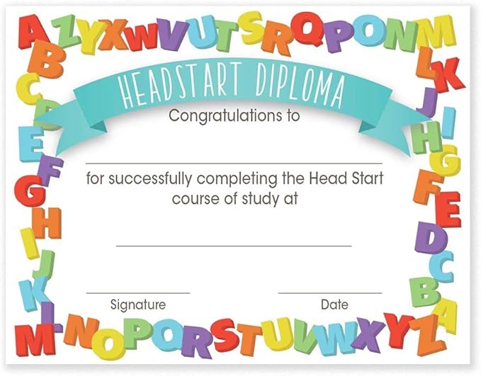 Free Printable Head Start Graduation Certificates Free Printable Head Start Graduation Certificates