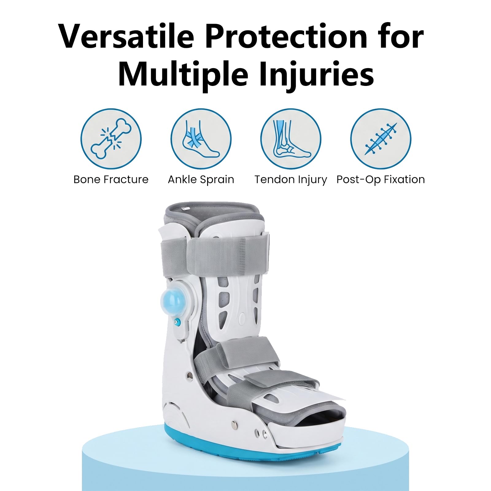 Walker Fracture Boot Air Cam Walker Boot gonfiabile per chirurgia del tendine d'Achille, distorsioni acute della caviglia, piede rotto, cura post-operatoria (M)