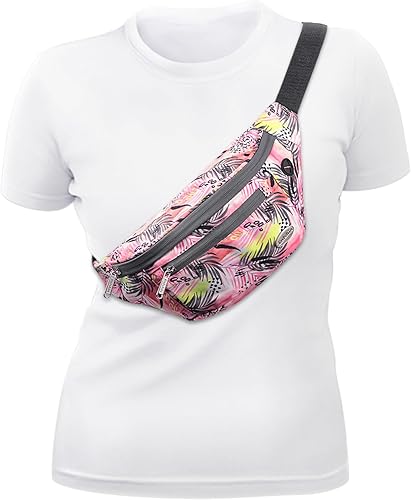 Miniatura 109 de Entchin Riñonera para mujeres y hombres, bolsa cruzada con 4 bolsillos con cremallera, bolsa de cintura ajustable, uno de los regalos esenciales