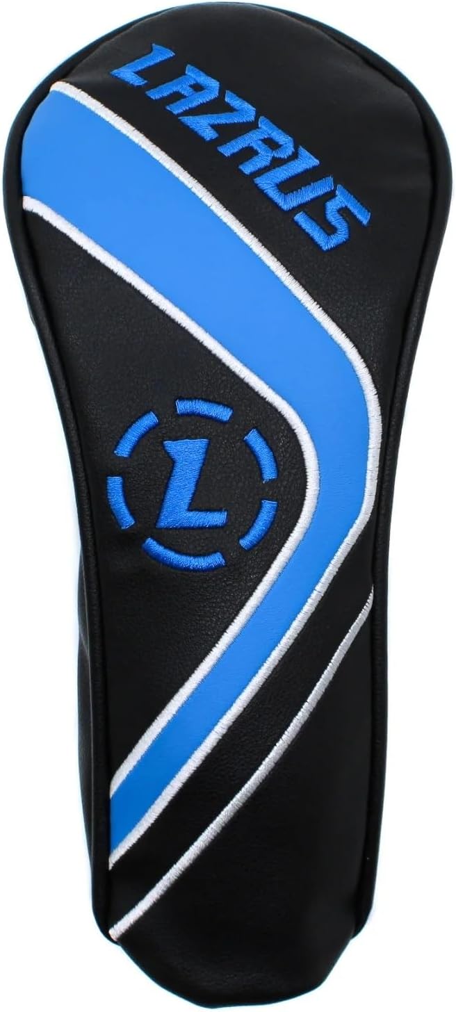 LAZRUS Premium Thick Synthetic Leather Hybrid Golf Club Covers - Fits Most Brand Golf Head Covers (Individuals or Set)