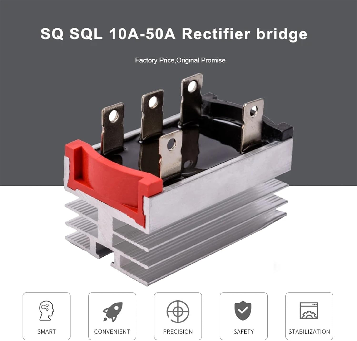 2pcs SQ SQL5010 high Current Three Phase Rectifier Bridge 10A 20A 30A 40A 50A Fast Recovery diode Rectifier diode Module(10A 1 Phase 4 Claws)
