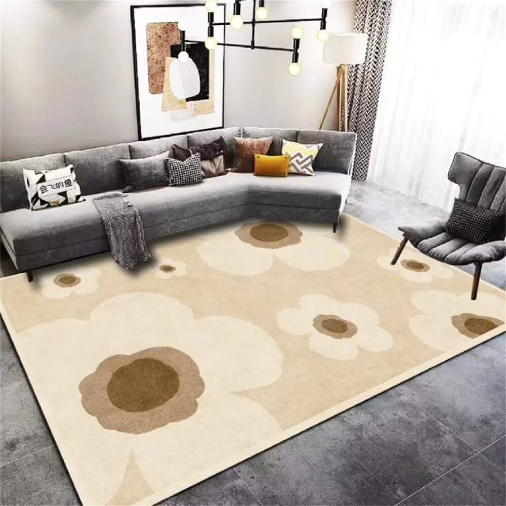 Tapis en fourrure antidérapant et ultra moelleux pour chambre à coucher moderne