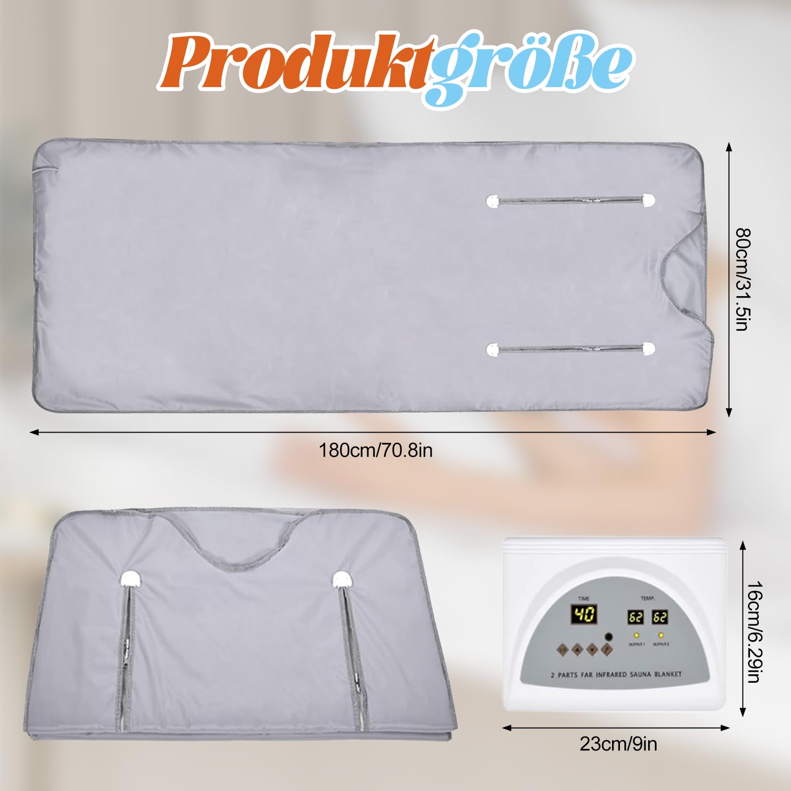 Telo da sauna a infrarossi, professionale Oxford a infrarossi, doppio design anti-perdite, coperta da sauna per sudorazione calda, rilassamento, disintossicazione, adatto per casa, salone di