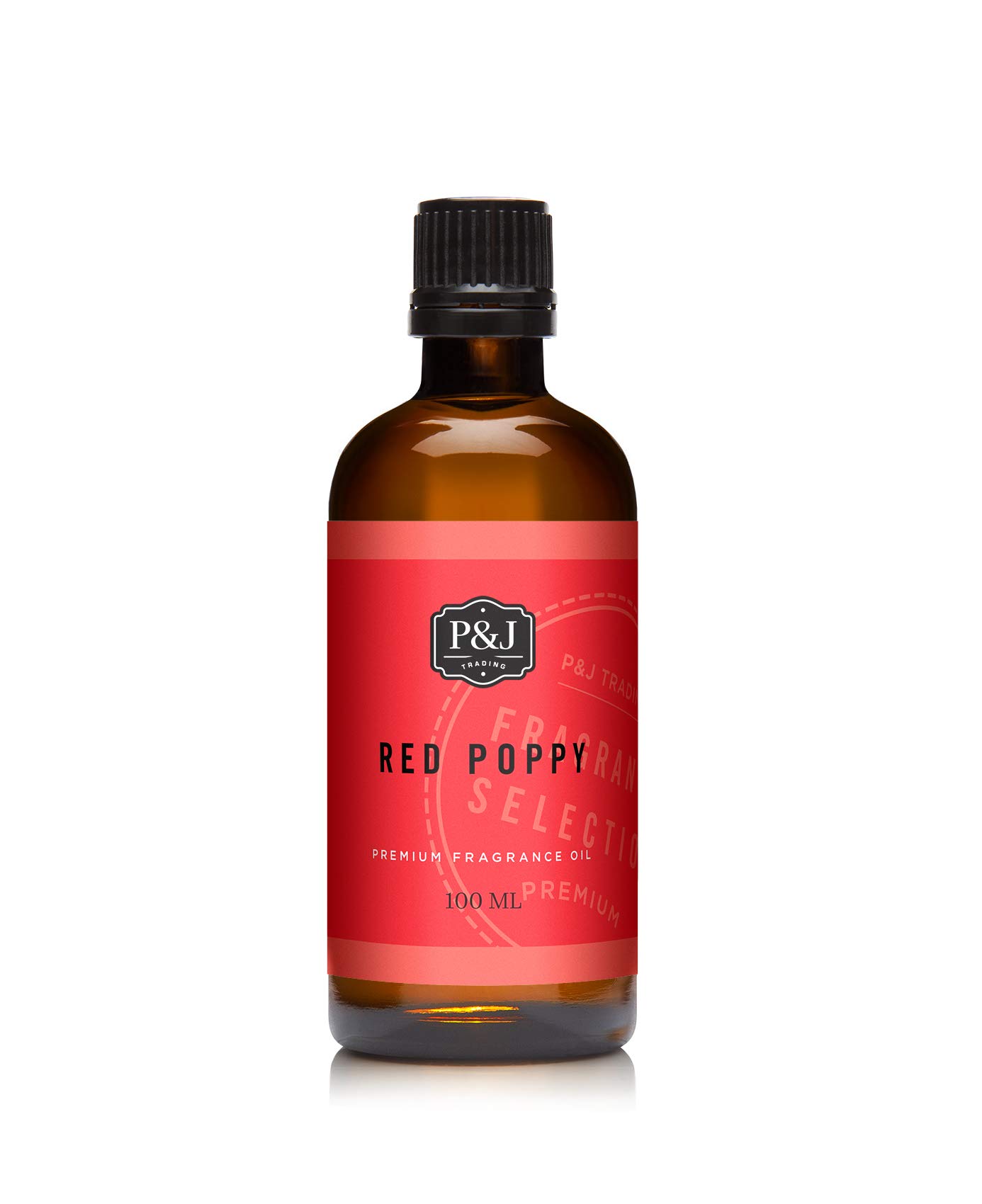 P&J Fragrance Oil - Red Poppy Oil 100ml - Candle Scents, Soap Making, Diffuser Oil, Fresh Scents