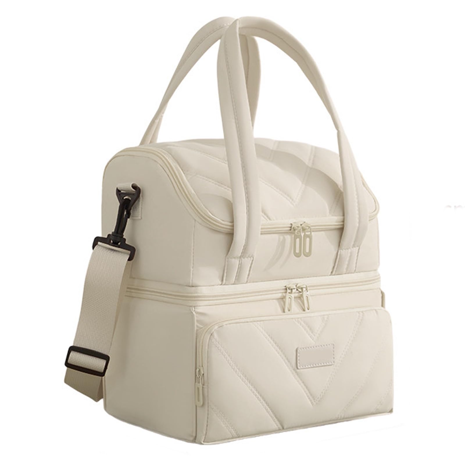 Bolsa de Almuerzo Fácil de Limpiar, Bolsa de Almuerzo Con Aislamiento de Doble Capa, Impermeable, Múltiples Bolsillos, Forro de Papel de Aluminio, Ideal for El Trabajo