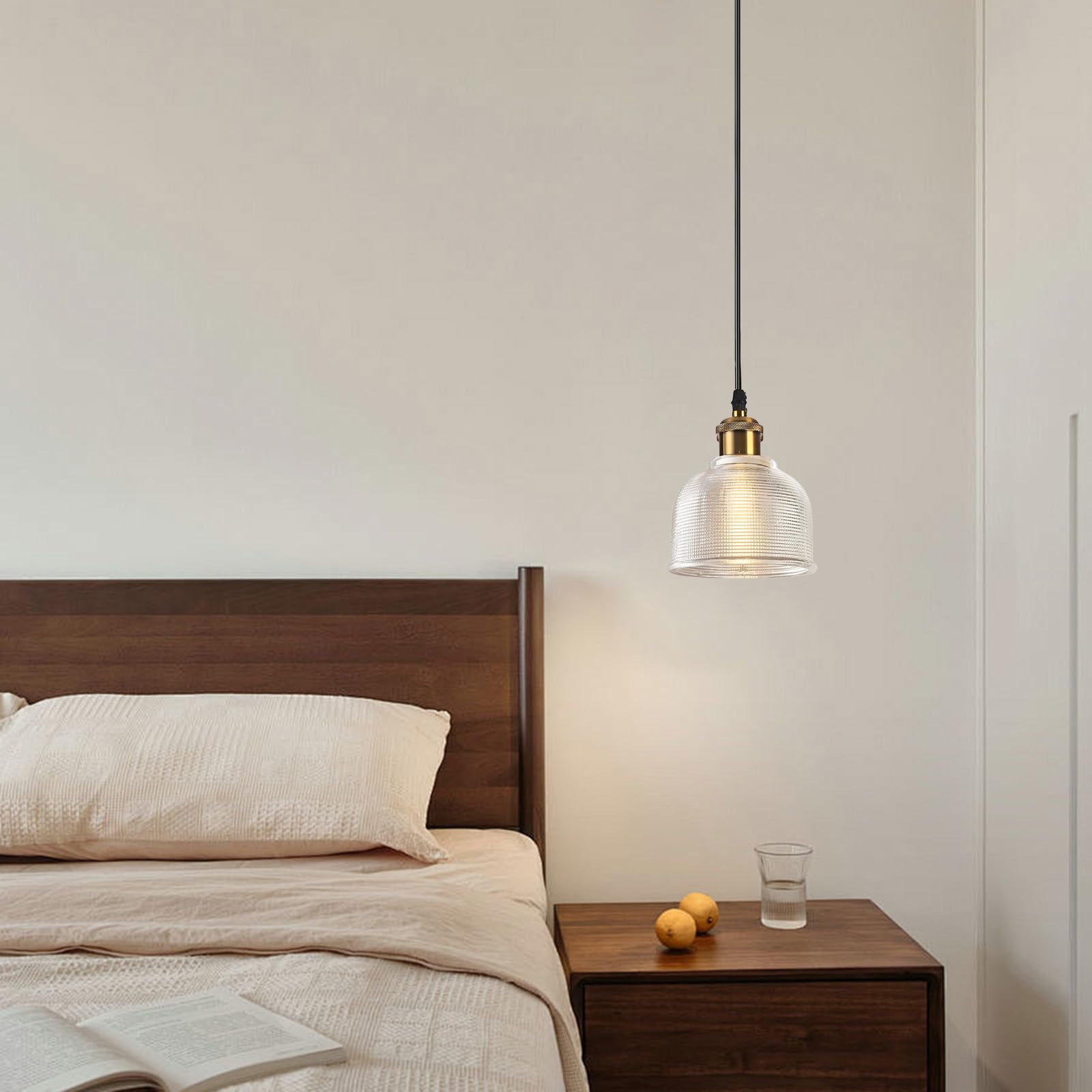 Lampe Suspension Vintage Industrielle En Verre Ambré – Style Loft E27, Parfait Salon, Chambre, Bar Ou Restaurant