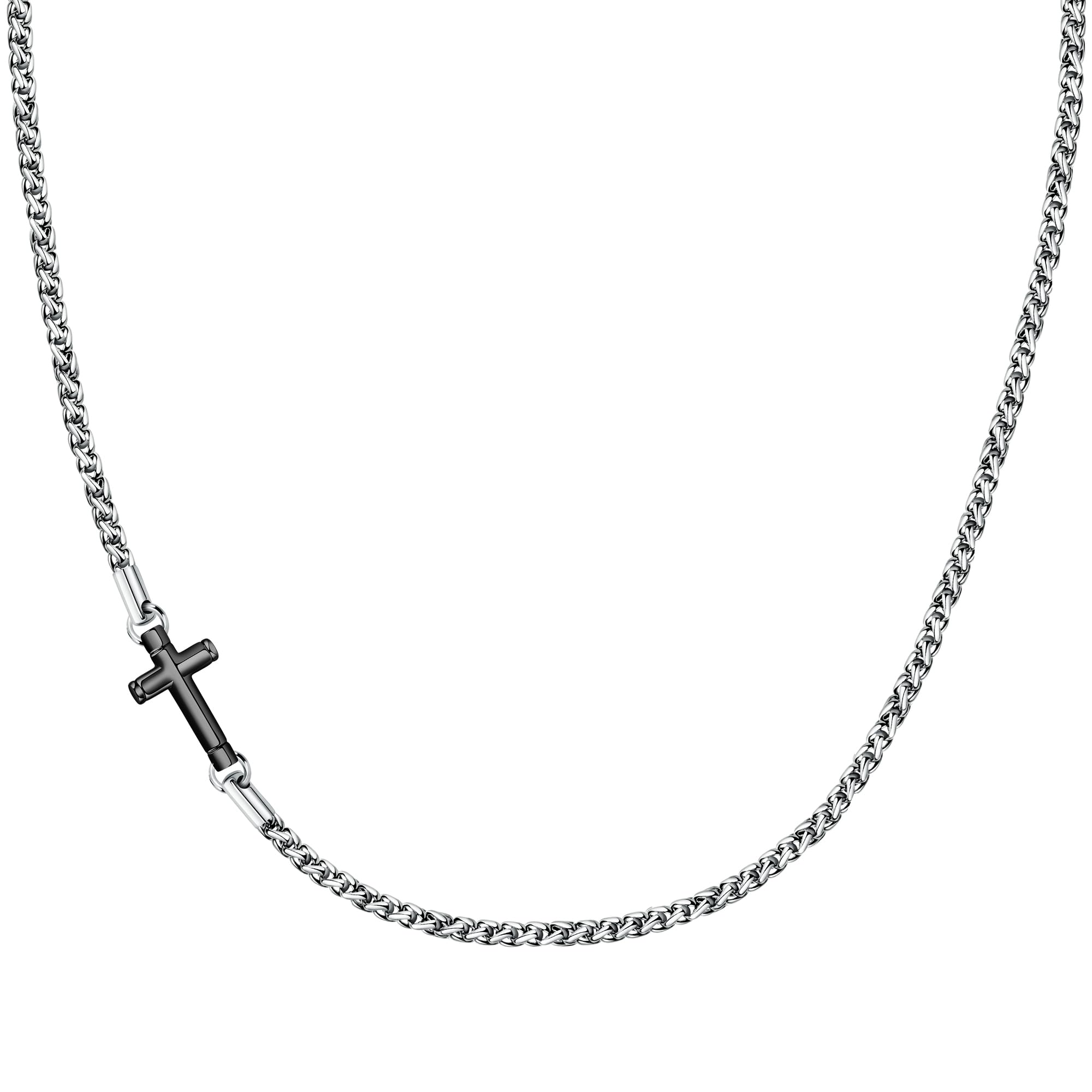 Morellato Cross Collana Uomo in Acciaio, IP nero - SKR61
