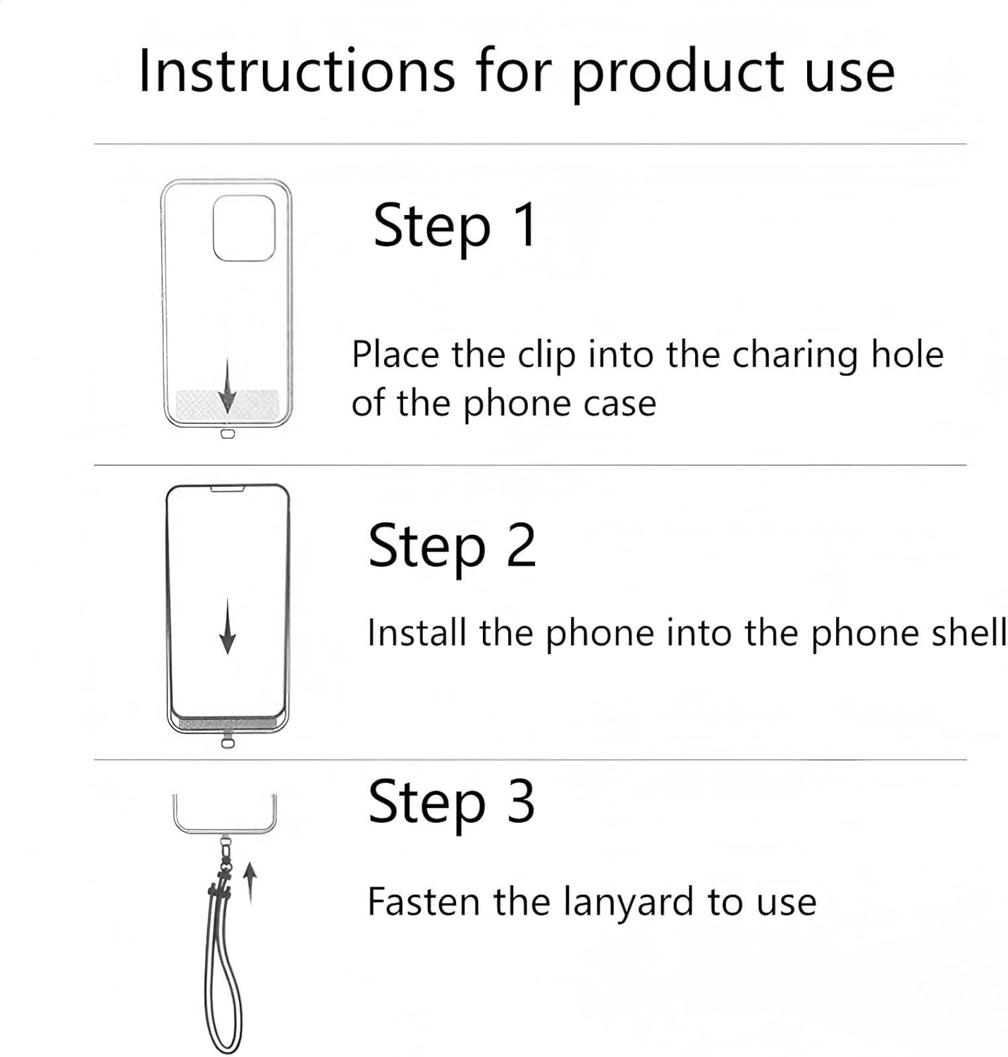 20 Color Phone Lanyard with Secure Clip, Trendy Adjustable Neck Strap for Phones, Keys, Badges, Universal Hands-Free Wrist phone gear, phone leash 01(Black) - Image 5