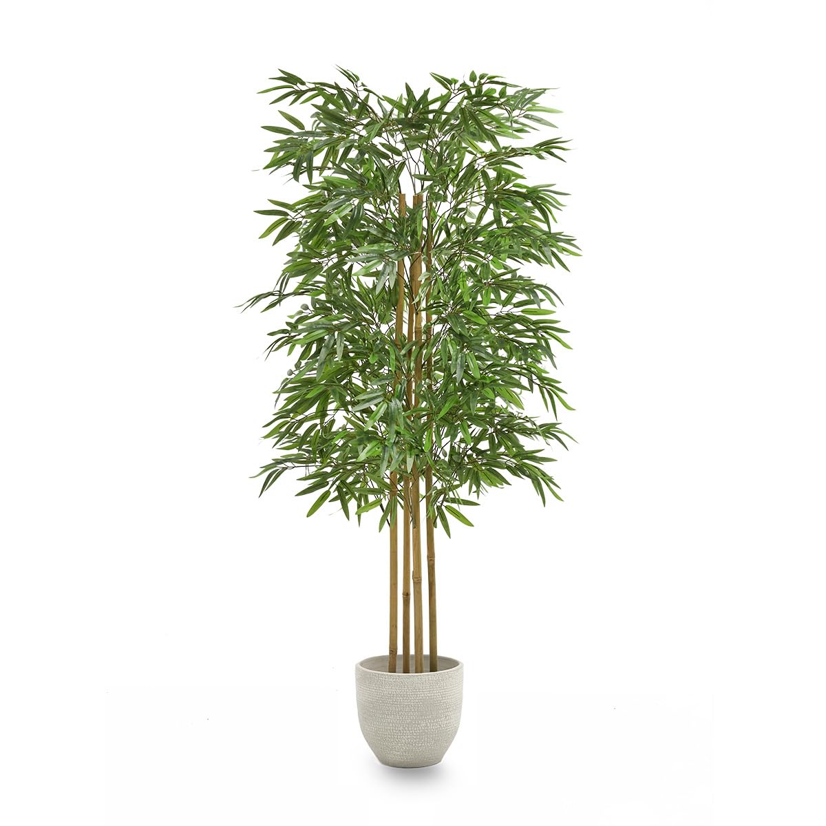Maia Shop Plantas Artificiales Decorativas - Bambú Artificial 150 cm con Tronco Natural, Arbol Artificial, Planta Artificial Realista, Decoración Hogar