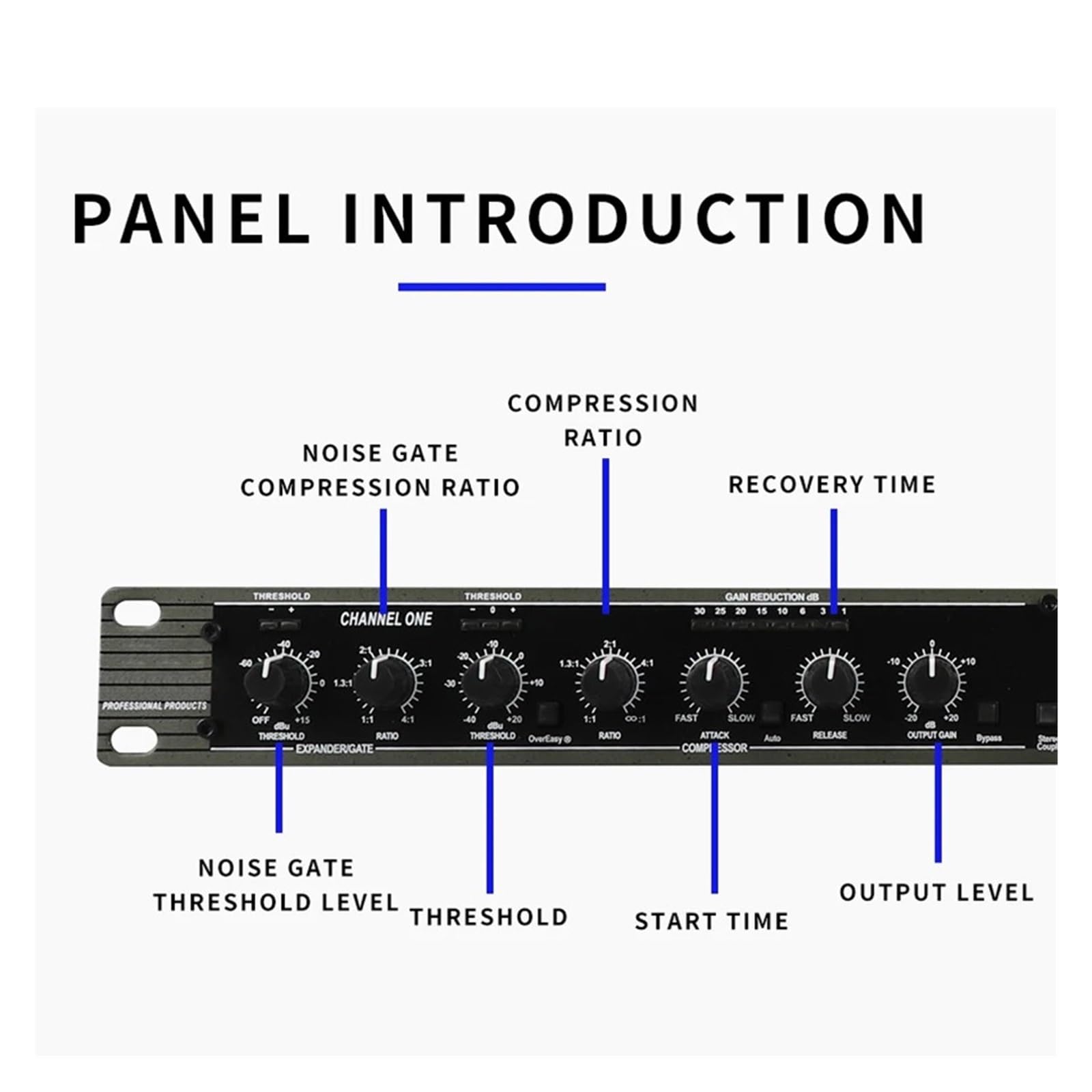 Compresseur professionnel à double canal, optimisateur de précision audio, équipement de système sonore DJ pour studios d'enregistrement et production musicale