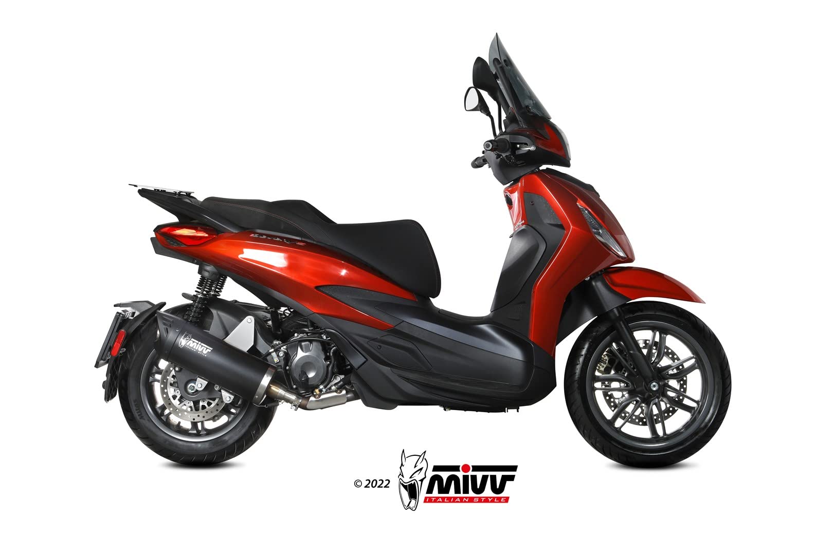 Mivv Scarico per PIAGGIO BEVERLY 400 2021 > 2022 MOVER BLACK ORIGINAL