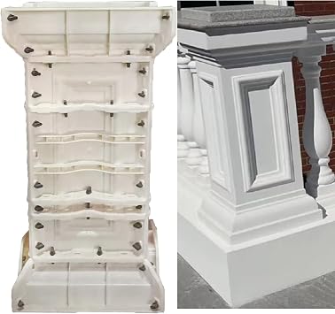 Cement Cast-in-Place Mold for Balcony Railing, Roman Column Spacing Railing Mold for Engineering or Garden 95CM