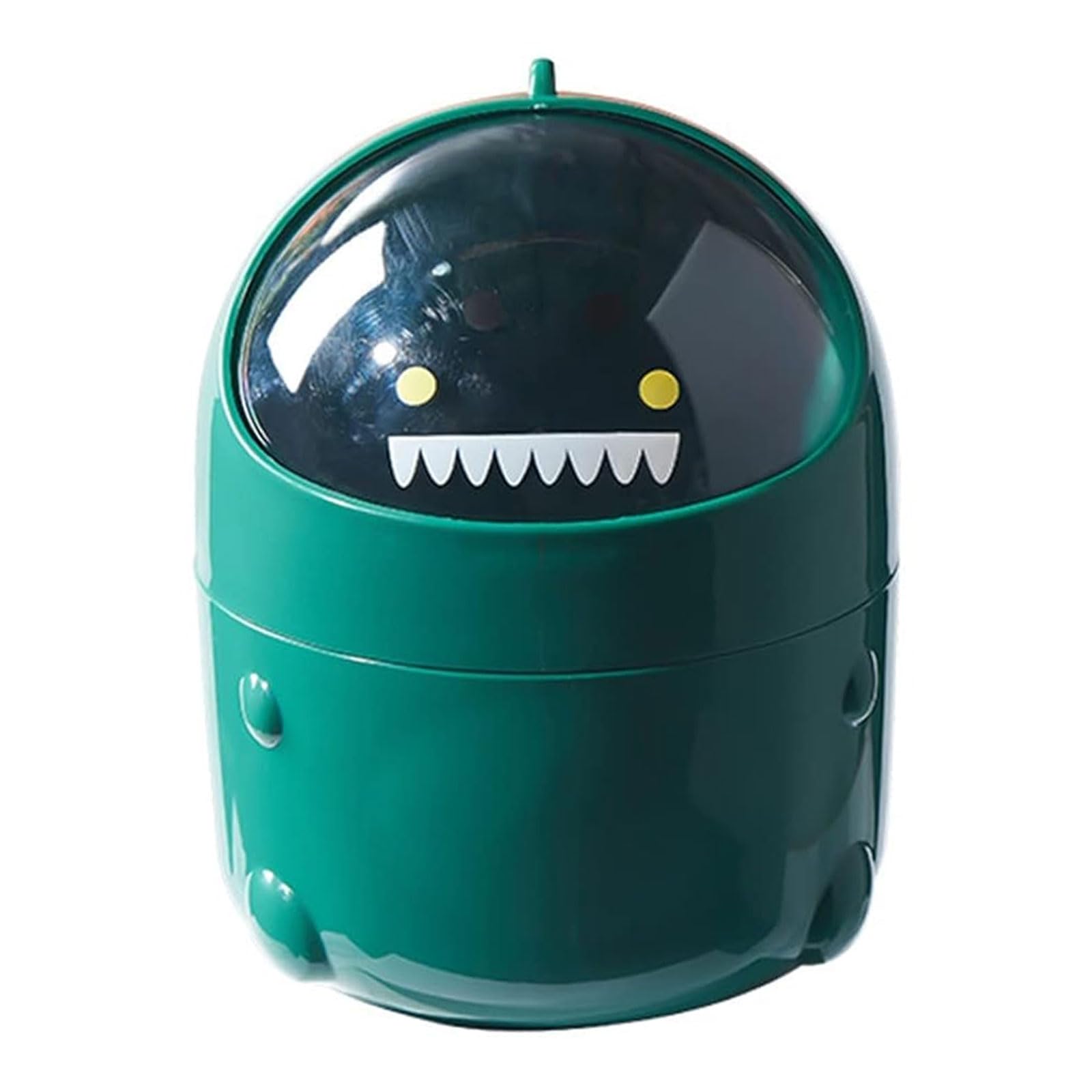 Small Trash Can with Lid 0 63 Gal Dinosaur Themed Mini Waste Basket Compact Desktop Garbage Bin for
