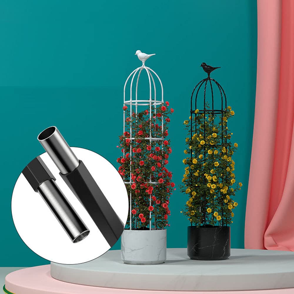 Obélisque de Jardin Métal Arche Support pour Plantes Grimpantes Cage Rose pour Interieur Exterieur Jardin Balcon Décoration, 180cm,230cm,280cm,330cm