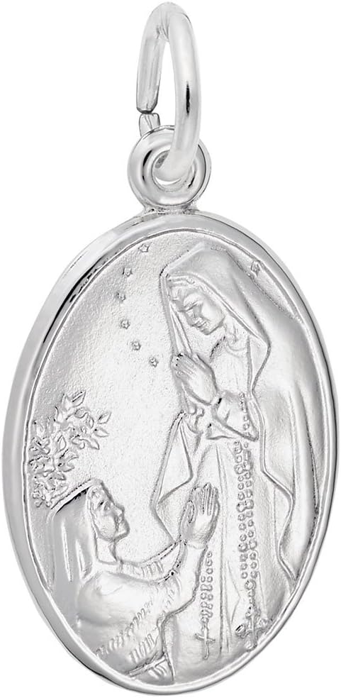 Our Lady of Lourdes Charm, Charms for Bracelets and Necklaces