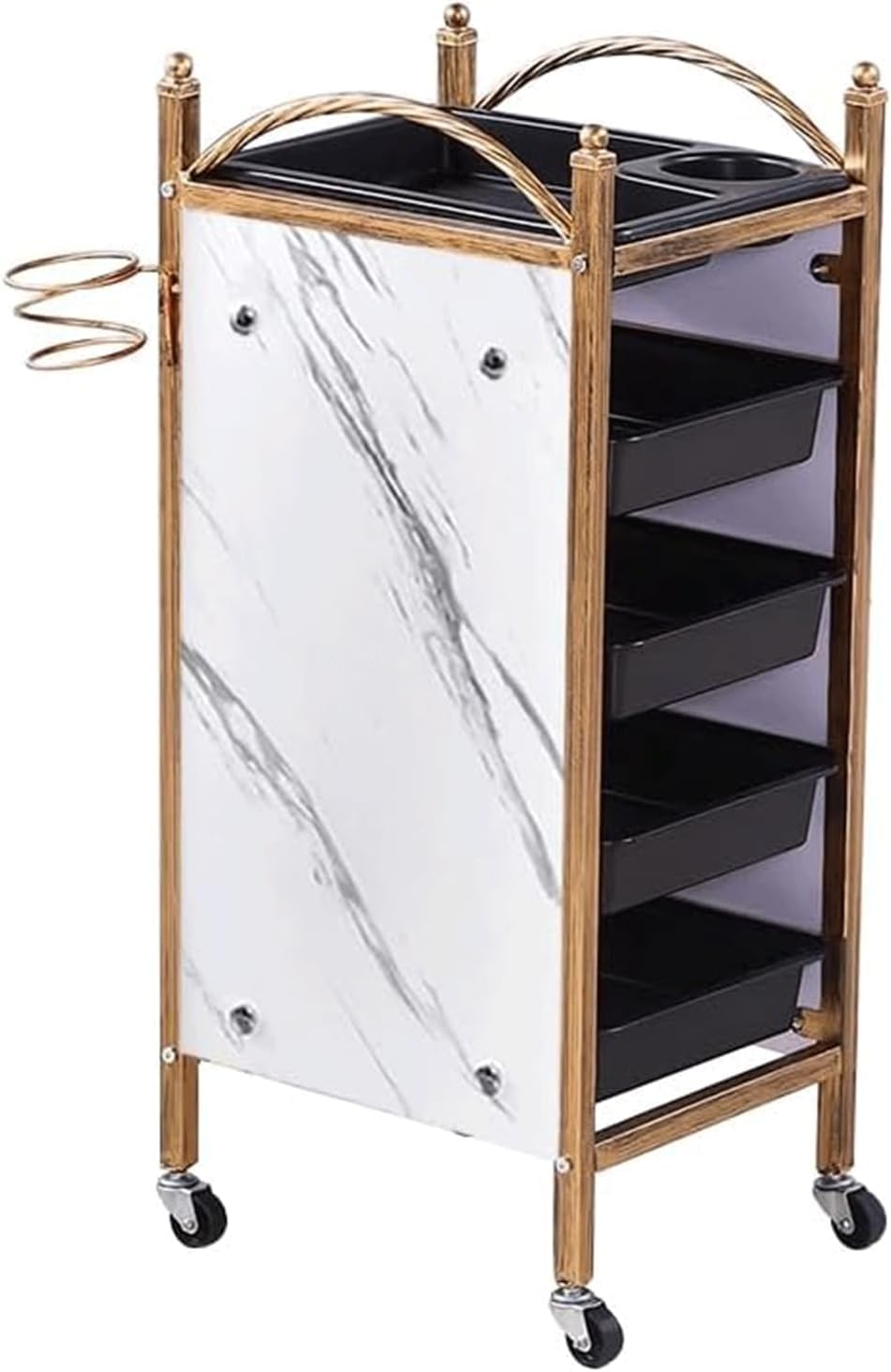 Chariot de salon de beauté à 4 tiroirs pour organiser vos outils