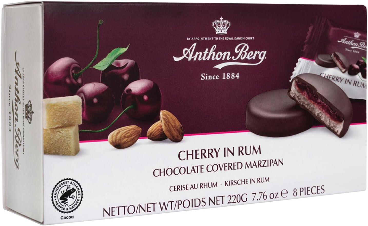 Cherry in Rum Chocolate Covered Marzipans