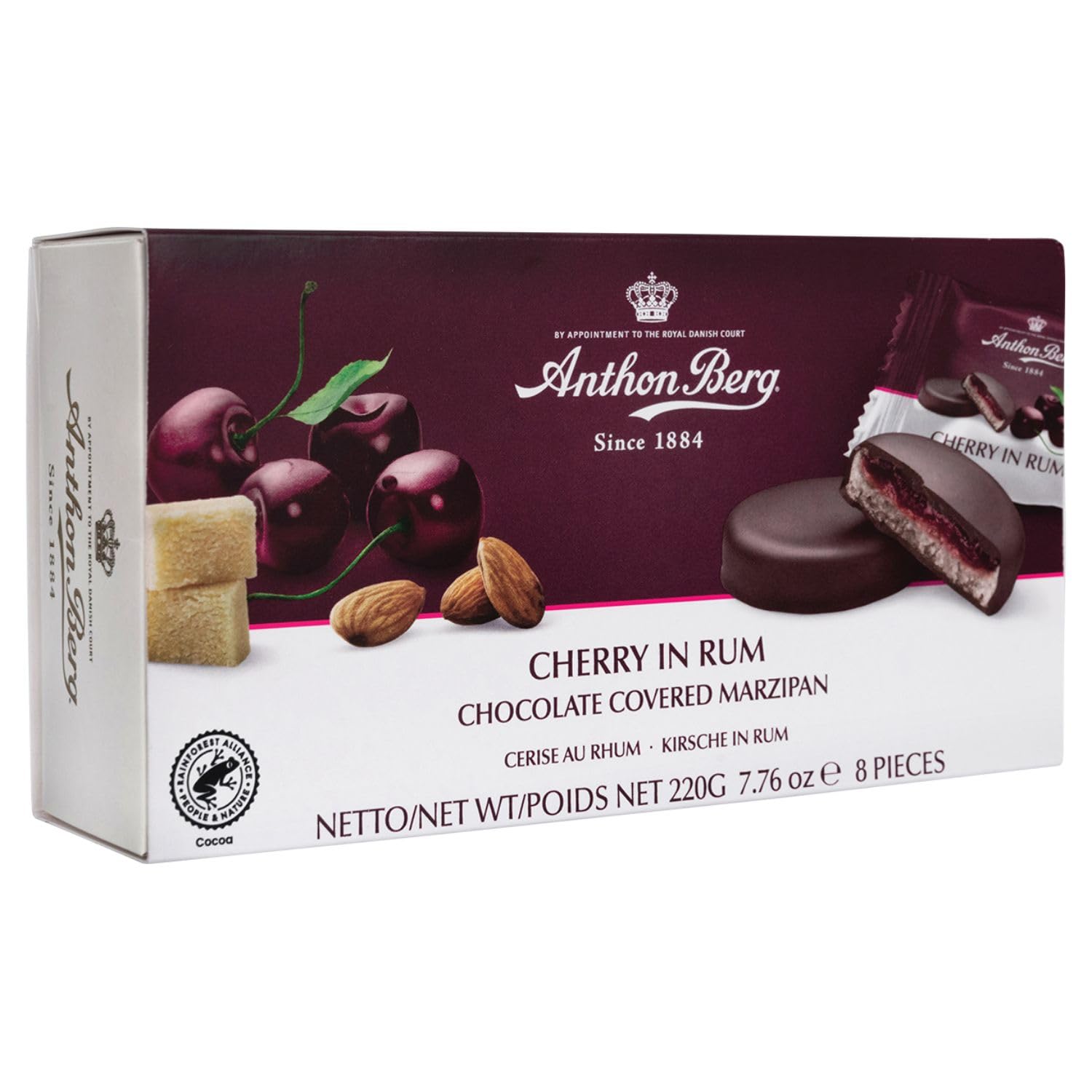 Anthon Berg Cherry in Rum Chocolate Covered Marzipans