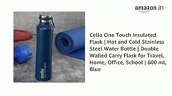 Cello One Touch Insulated Flask | Hot and Cold Stainless Steel