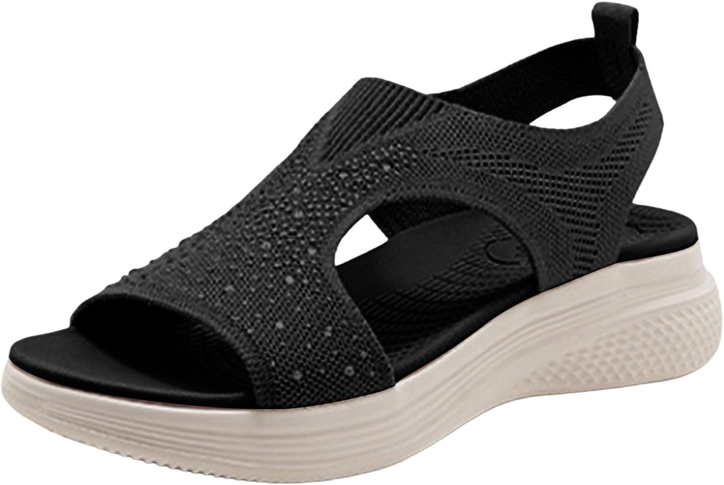 ZSpzx Women Platform Sandals,Breathable Ladies Dress Casual Shoe Summer Fashion Non-Slip Beach Vacation Slippers Indoor Outdoor Peep Toe Sport Sneakers Comfortable Slip-On Walking Footwear