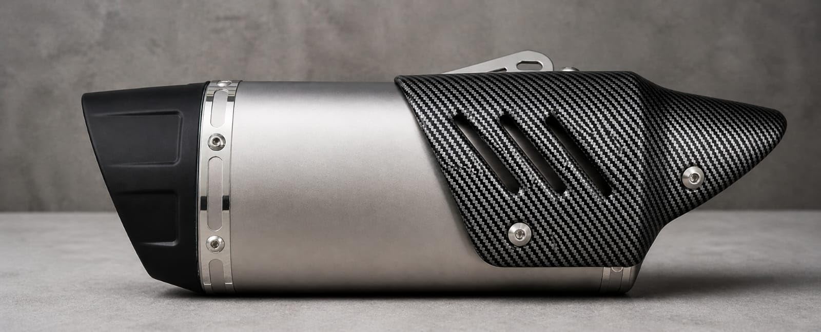 CMS Crop Universal Slip On Exhaust Silencer 36-51mm Muffler Pipe for All Motorcycle (Black Carbon)-image-18