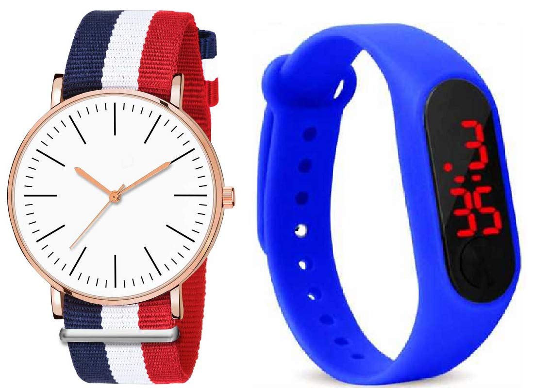 ZUPERIA Combo of Dashing Look Analog & Digital Watches (Blue) (B08DM4S46Q) Amazon Price History, Amazon Price Tracker