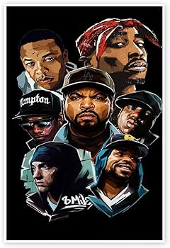 ポスター 額縁付き ラッパー アート 4枚セット Amazon｜ヒップホップ ラッパー 音楽ポスター ウォールアート ポスター