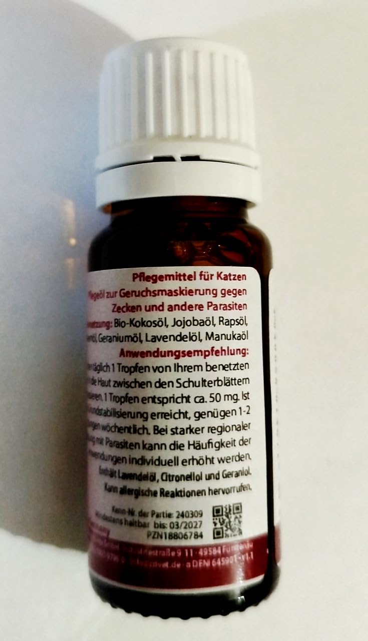 feliTATZ AbwehrKonzentrat 10 ml | Natürlicher Zeckenschutz für Katzen