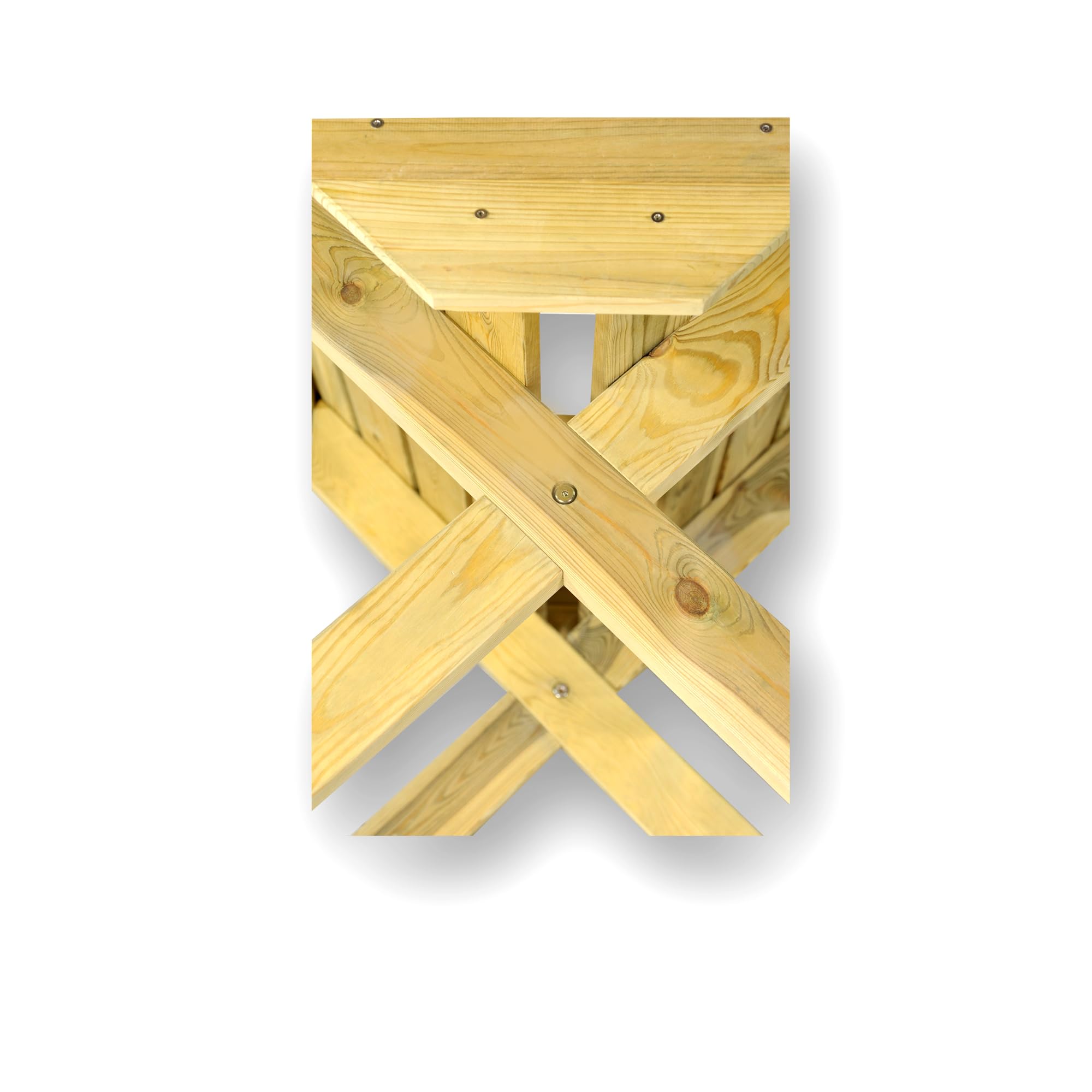 Huerto Urbano Terraza 50 cm de madera FSC – Ergonómico en forma de V – Huerto Elevado con impregnación ecológica – Mesa de Cultivo con lámina y patas de plástico – para verduras y hierbas aromáticas