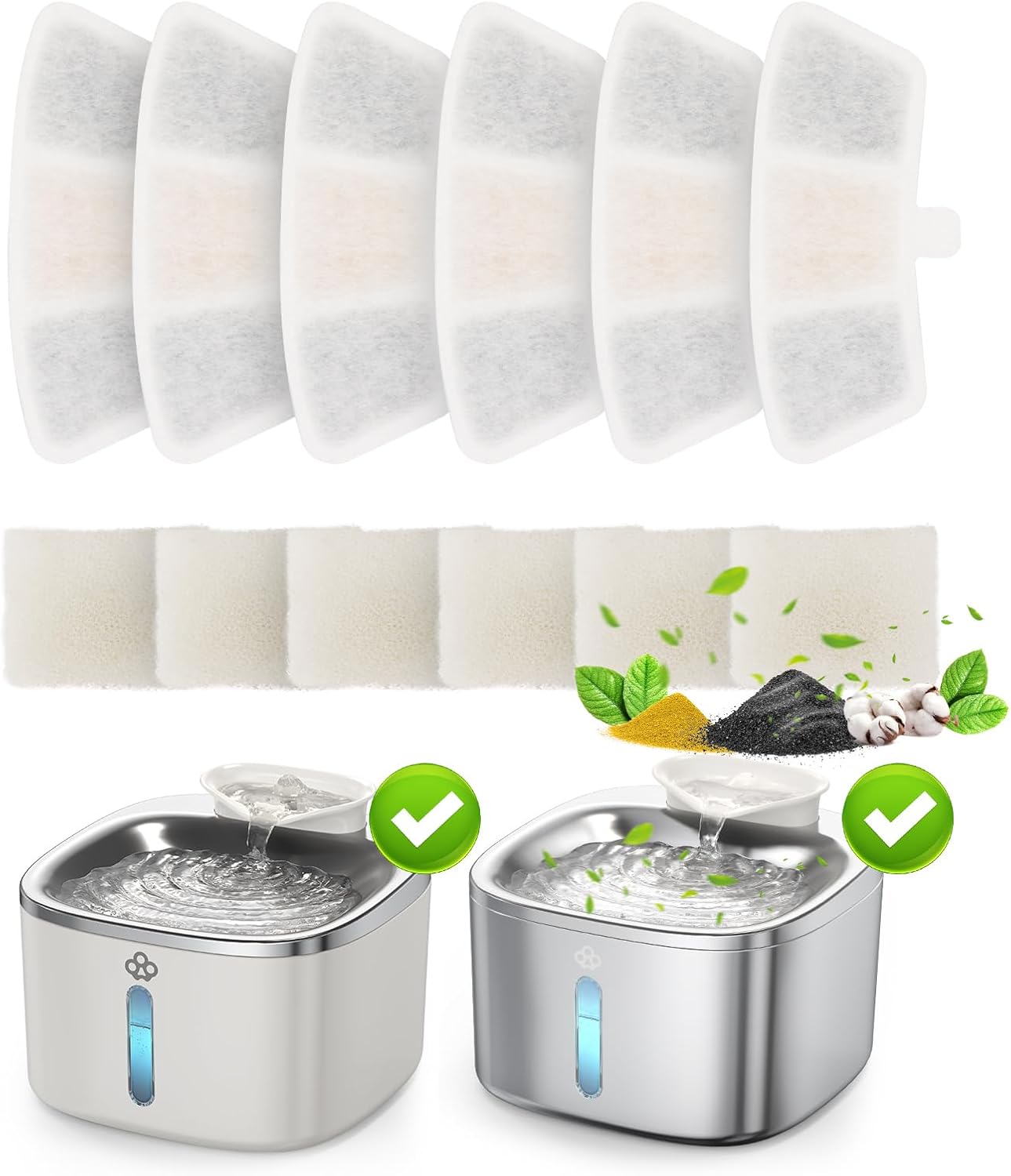 6 Filtros de Repuesto para Fuente de Agua para Gatos PW03 3.5L