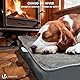 VOUNOT Orthopädisches Hundebett mit Abnehmbarer Kühlmatte, 2 in 1 Hundekissen Mittelgroße Hunde, Waschbare Hundematte, Grau 91x70x9 cm