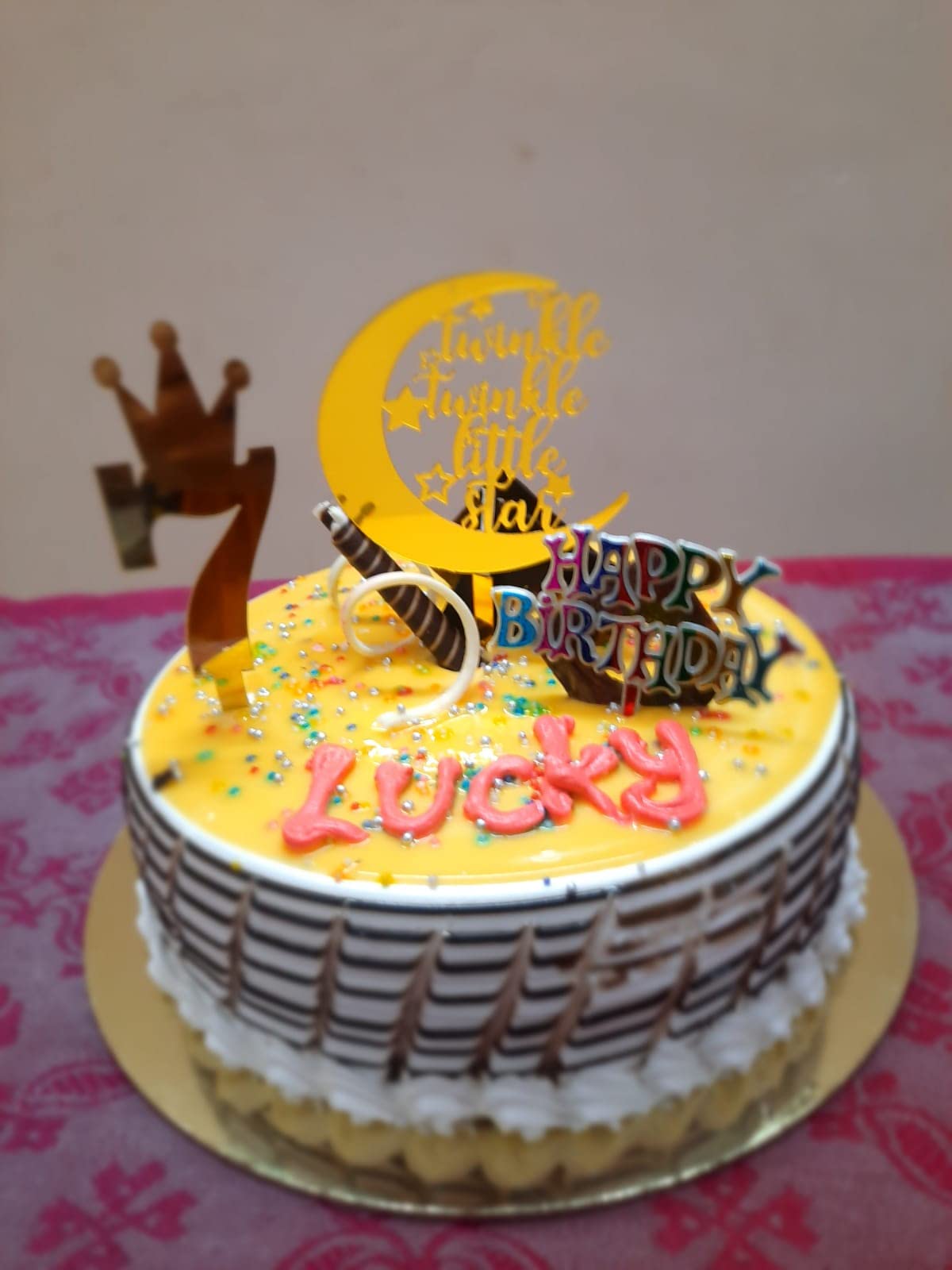 AMFIN Twinkle Twinkle Little Star Gold Cake Topper | Baby Shower ...