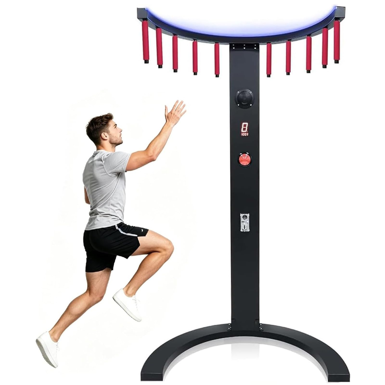 Zensefarin Multicolor Catching Stick Game Adjustable 10 Speed Fast Reaction Challenge Game That Promotes Hand-Eye Coordination, Reflex Training Arcade Game For Rental, Parties, Events, And Carnivals