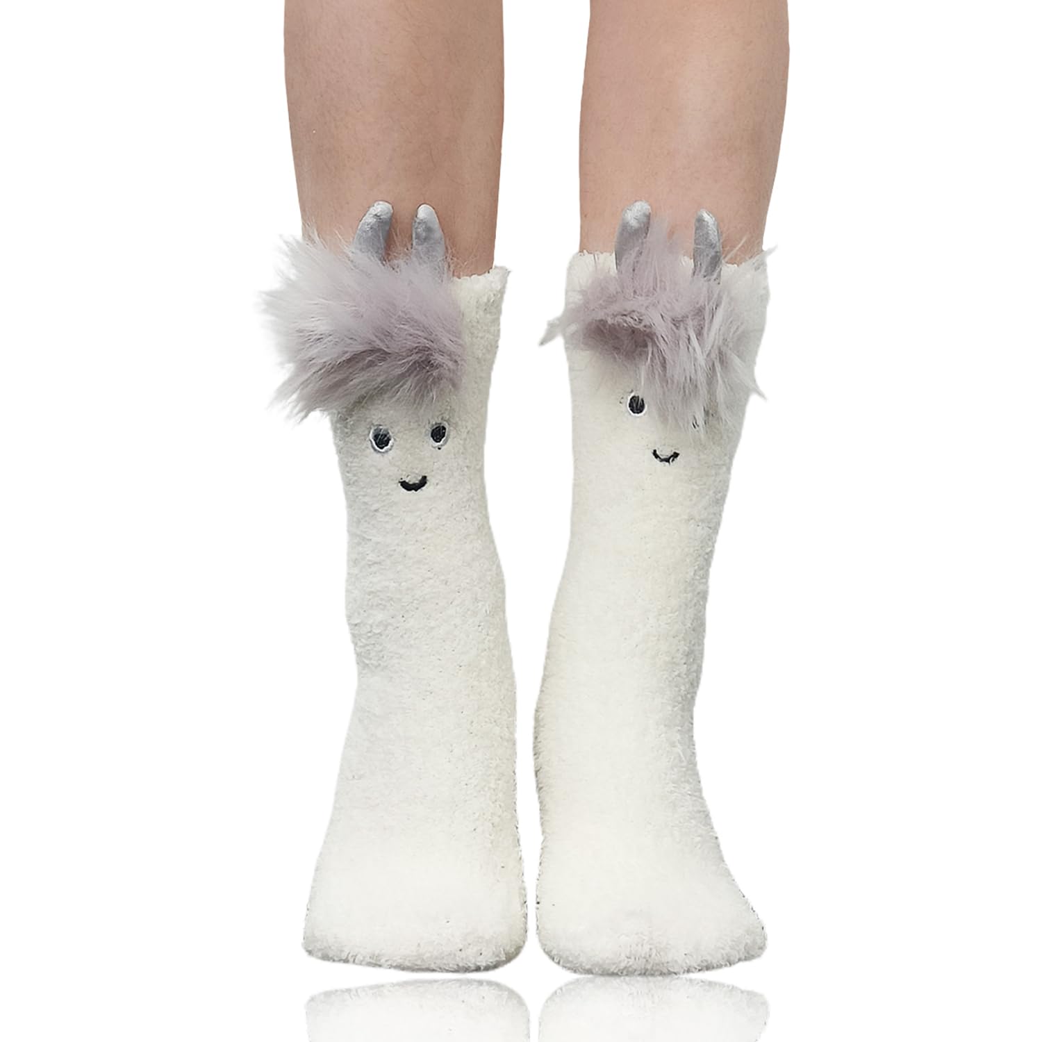 Benefeet Sox Girls Womens Cute Funny 3D Cartoon Animals Soft Fluffy Home Sleeping Fuzzy Novelty Slipper Socks Gift