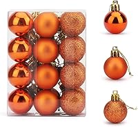 Vista 2 de ZYBenda 24 unidades de bolas brillantes, pulidas y brillantes para árbol de Navidad, inastillables, para decoración de árbol de Navidad, colgantes