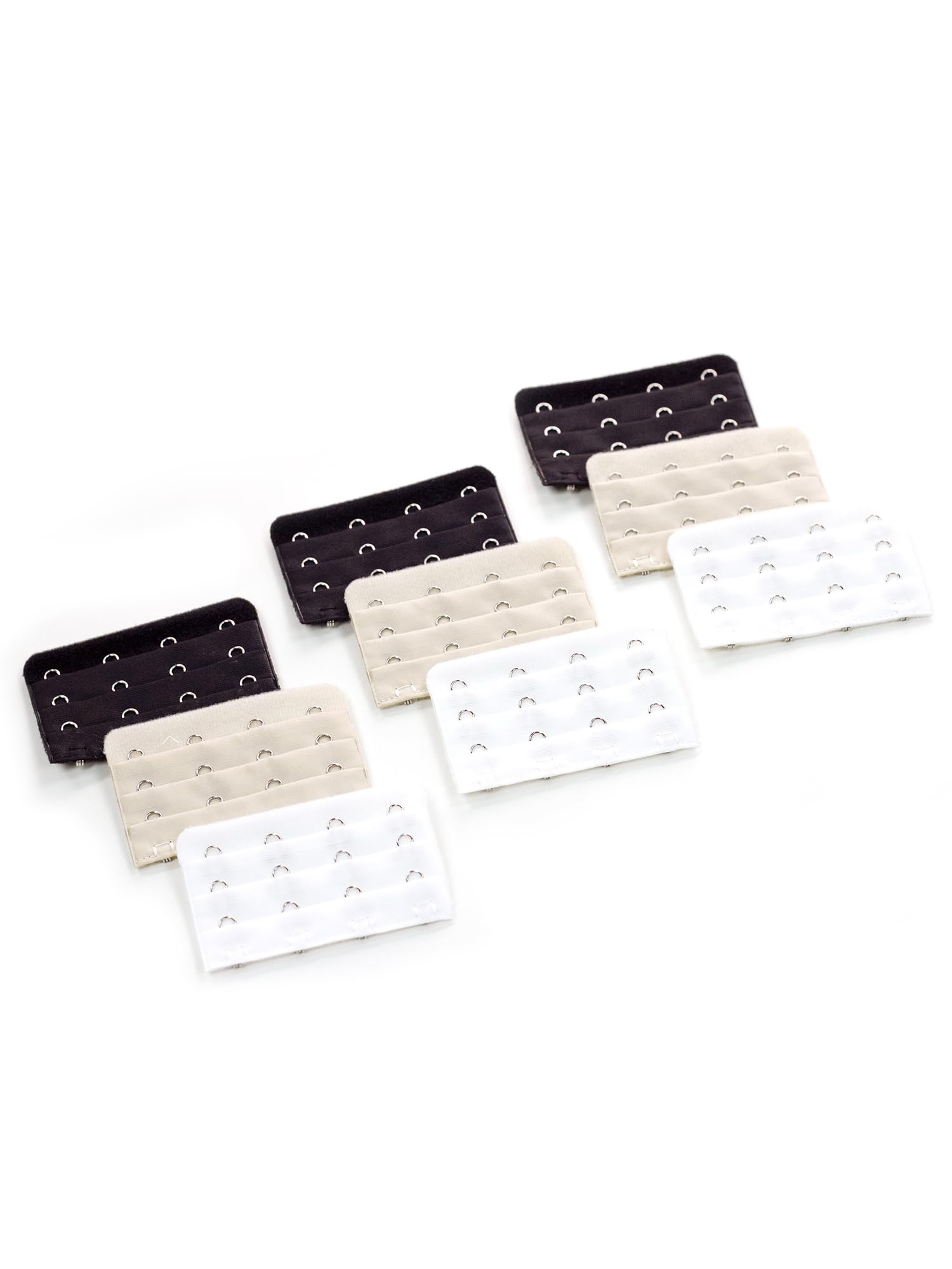 Prolunga per reggiseno a quattro ganci, confezione da 9 (3 x Nero, 3 x  Bianco, 3 x Beige) : Amazon.it: Salute e cura della persona