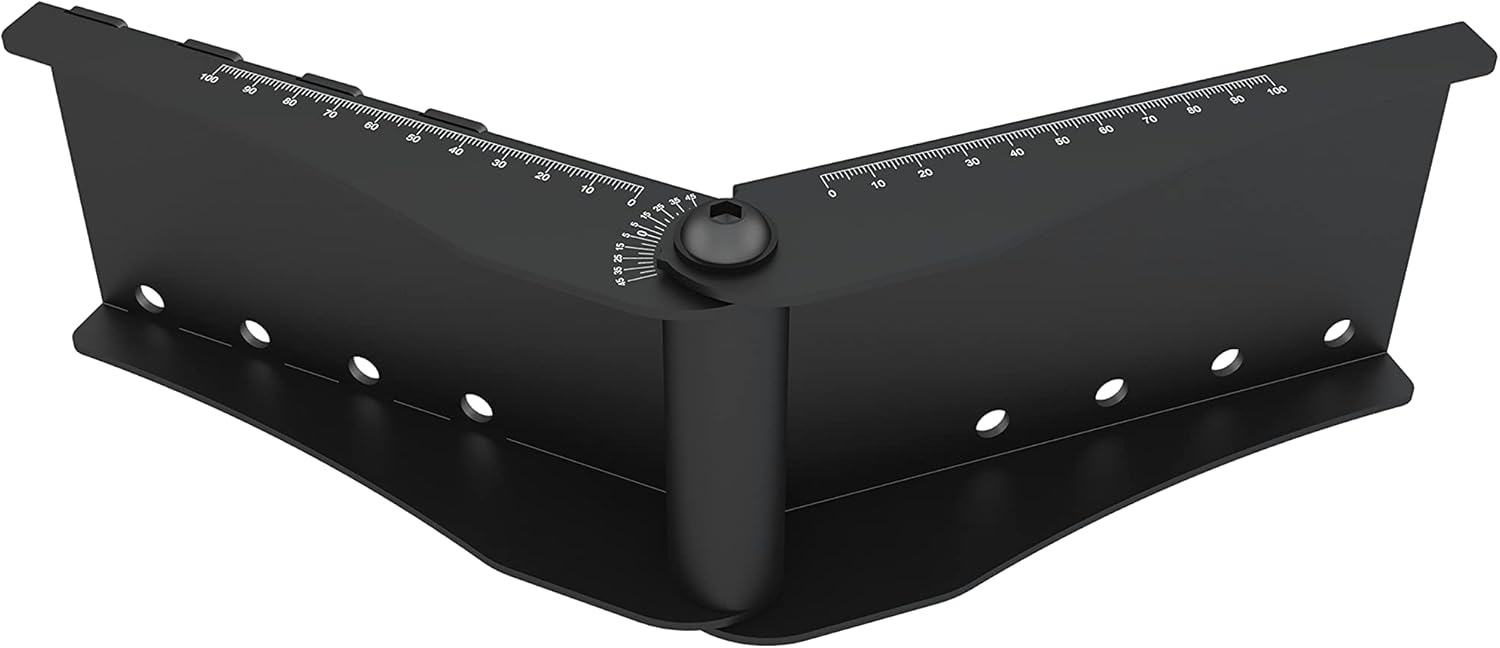 Curved Screen Rail Joiner - Flat Screen Mounting Accessories (Black, Steel, 500g, 370mm, 98mm)